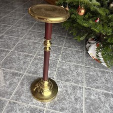 Standleuchter Messing Blumensäule Vintage Kirschholz Barock Stil