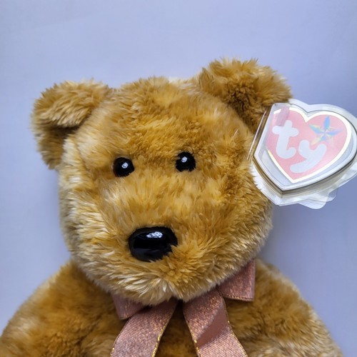 Ty Beanie Buddy " CASHEW " Vintage 2001 Sammlerstück Braunbär sehr guter Zustand mit Etikett UK - Bild 7 von 12
