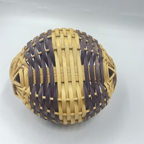 "Cesta grande de colección tejida de roble férula huevo recolección nalgas 8""x5,5""" - Imagen 5 de 9