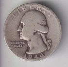 1944-S WASHINGTON QUARTER .25¢ SAN FRANCISCO 90% SILVER COIN UNITED STATES MINT