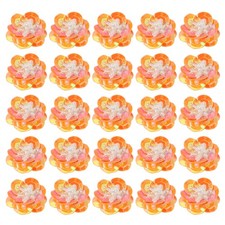 50 Pcs Sequin Bead Flowers Patches, 0.8"/2cm Flowers Applique, Orange