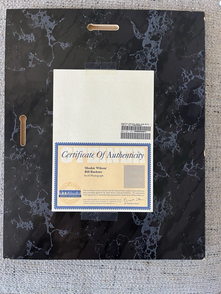 Mookie Wilson/Bill Buckner Autographed Photo Game 6 1986 World Series 8x10 - Image 3 of 3