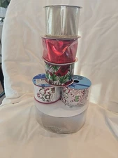 Wired Christmas Ribbon - 2.5" wide - 100 Yards - Assorted Designs - Lot 2