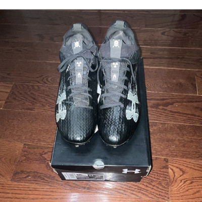 Under Armour UA Blur Smoke 2.0 MC Football Cleats Black US 11.5 Medium