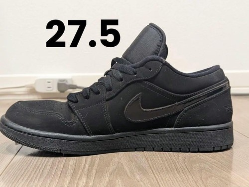Men 9.5US Nike Air Jordan 1 Low Triple Black 2019