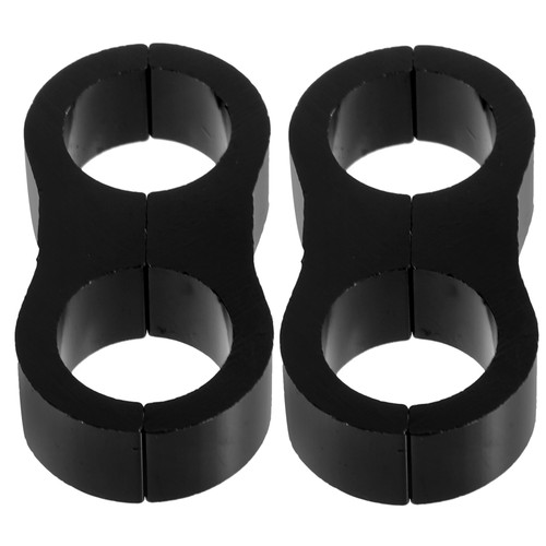 2pcs Hose Separator Clamp Double Holes Hose Mounting Clamp For Brake Line Water - Foto 2 di 12