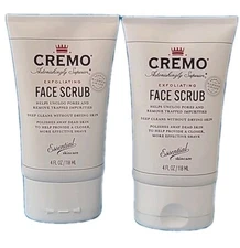 ( LOT OF 2 ) EXFOLIATING  FACE SCRUB by Cremo NOT SEALED  4 Fl Oz / 118 ML Each 
