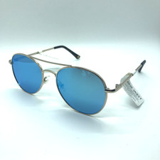 Nine West Round Gold Blue Mirror Sunglasses 1...