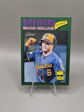 Isaac Collins 2026 Topps Heritage Gold Cup Green Card # 102 Milwaukee Brewers