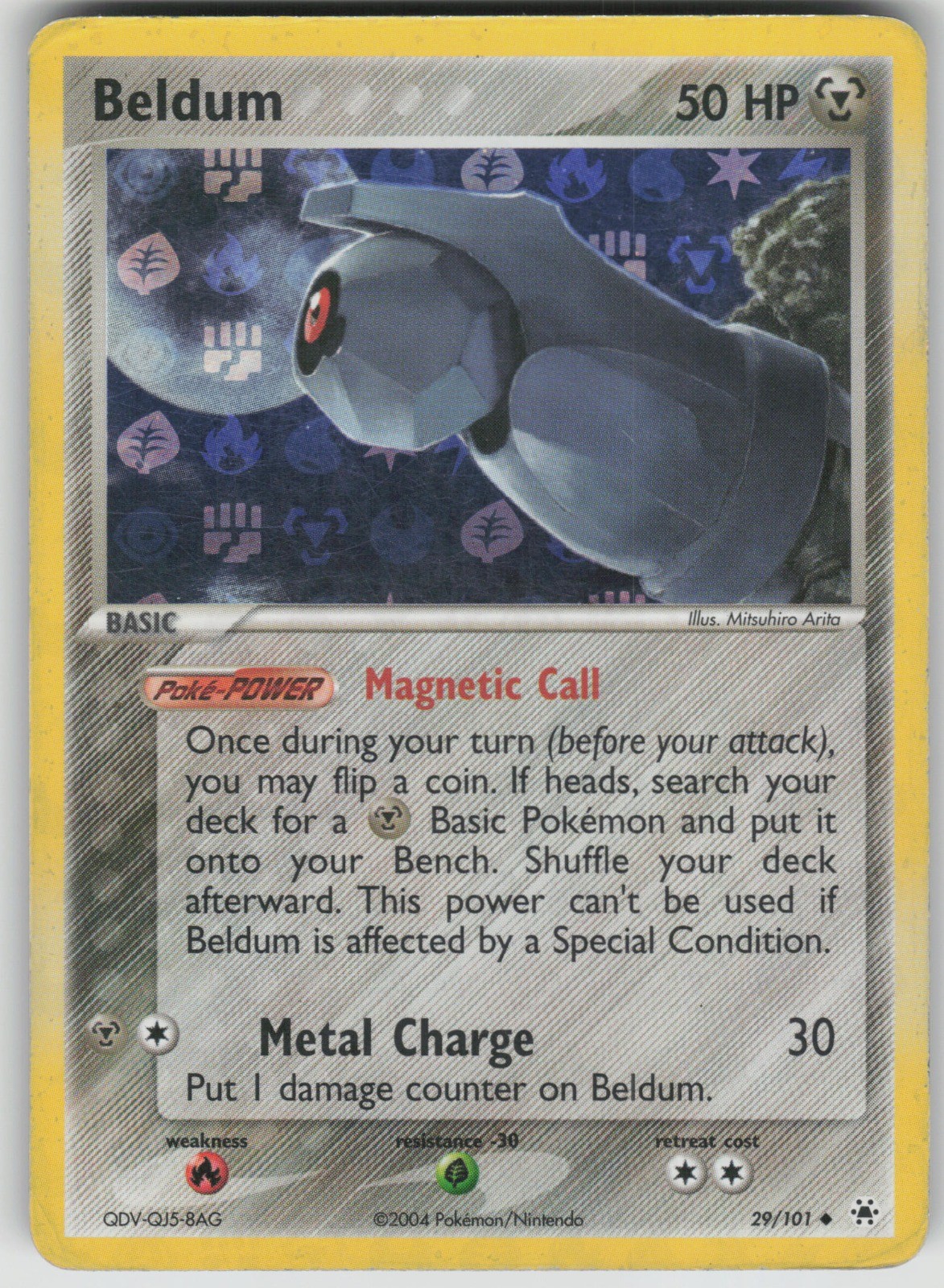 Pokemon TCG Beldum Uncommon Reverse Holo Hidden Legends 29/101