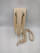 Bell System Western Electric Vtg 1970's Push Button Wall Telephone 2554 Beige 