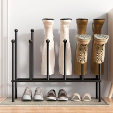 pickpiff Free Standing Shoe Racks - Black Metal Boot Rack, Large,