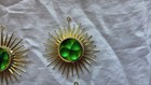 Lot of 6 1968 Panaura Green Gold Starburst Plastic and Foil Christmas Ornaments — photo 6