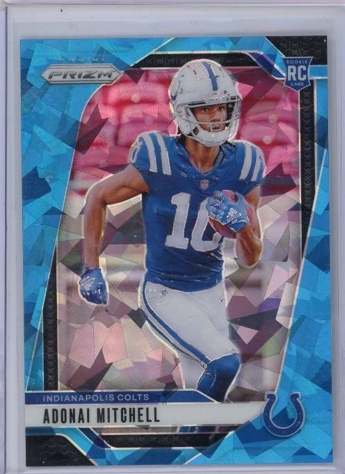2024 Panini Prizm #303 Adonai Mitchell RC Rookie Blue Ice /99 Colts