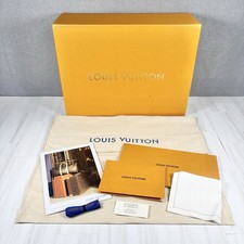 Authentic LOUIS VUITTON Empty Magnetic Gift Box 14x10x5" Dustbag Ribbon Cards LV