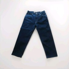 Vintage 90s Y2K Nautica Baggy Denim Jeans 36x30 Wide Leg Skater Dark Blue