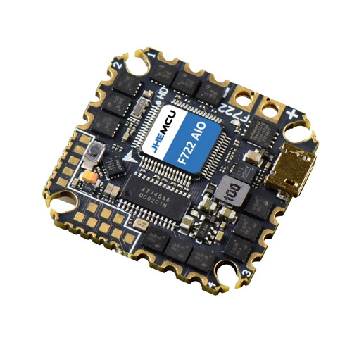 JHEMCU GHF722AIOHD 2S~6S AIO F722 FC Baro OSD BlackBox 40A 4in1 ESC for Drones - 第 5/5 張圖片