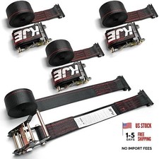 E-track Ratchet Straps 4 Pack Black 2 X16 Heavy Duty Cargo Tie-downs E-track Ratchet Straps 4 Pack Black 2 X16 Heavy Duty Cargo Tie-downs