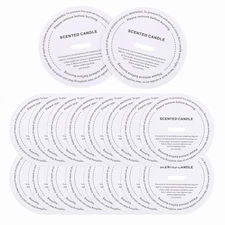 30 Pcs Candle Dust Covers, 7.5cm/3" Round White Candles Drip Protectors