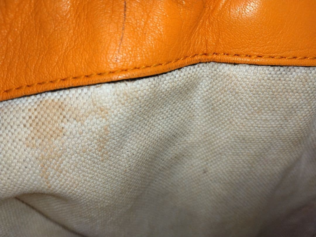 GUCCI Micro Guccissima Tote Bag Leather Orange B condition thumbnail 16