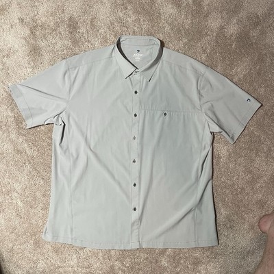 KÜHL Renegade Grey Short-sleeve Button-down Shirt Size XXL TuffleX Outdoor Wear