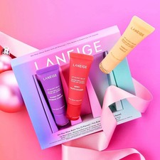 Image of LANEIGE On the Glow Lip Balm Trio 10g each in Berry, Gummy Bear, Vanilla - New
