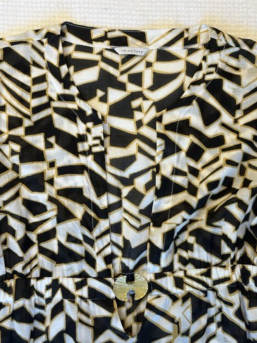 Trina Turk Damen Strandkleid Badeanzug Coverup Gr. M schwarz weiß Tunika #4PT - Bild 4 von 13