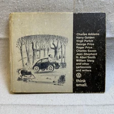 Vintage Volkswagen "Think Small" VW 1967 Car Dealer Promo Hardback Cartoon Book