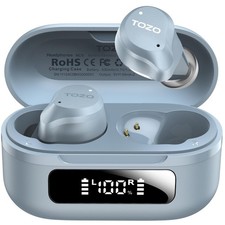 Wireless Earbuds Bluetooth 5.3 Active Noise Cancelling IPX8 TOZO NC9 Waterproof