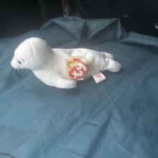 Seamore Ty Beanie Baby White Seal Style 4029 With Tags PVC Pellets 1993 1996