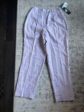 Lauren Ralph Lauren Women's Vintage Purple Linen High Waist Lined Pants NWT 10P