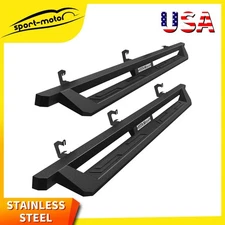 FOR 2007-2018 Silverado Sierra 1500 Double Cab Running Boards 4" Drop Side Steps