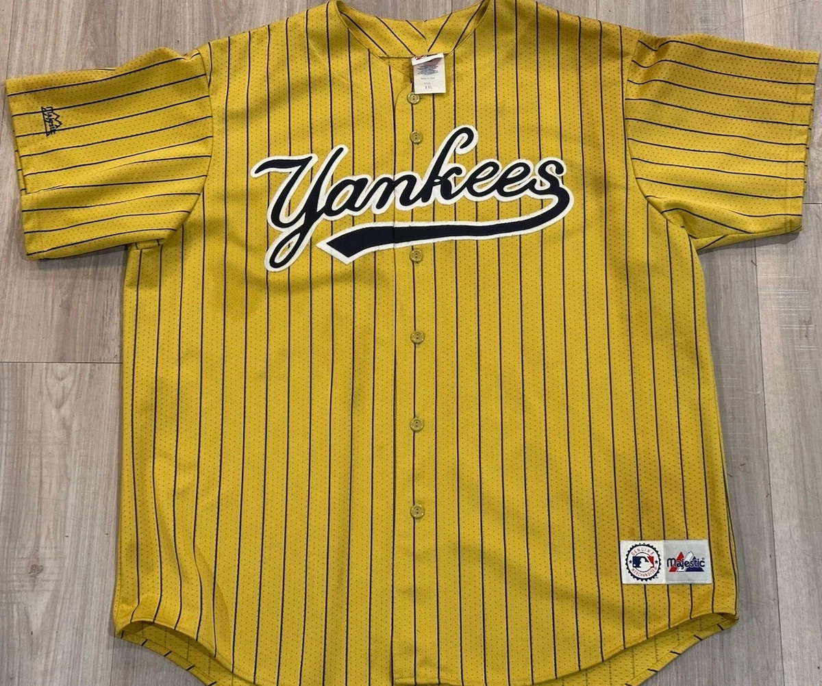 90's USA製 majestic Yankees XL イエローユニフォーム 90's USA製 majestic Yankees XL イエローユニフォーム 【公式通販】