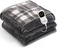 72"x84" Flannel Heating Blanket with 10 Heating Levels Heated Electric Blanket