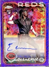 🔥 [CHASE PACK] 2024 Topps Chrome Elly De La Cruz Auto Purple Ref. #/299 READ