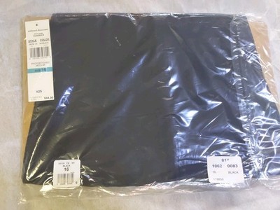 NIP Alfred Dunner size 16 BLACK Womens Pants Style 09109 CX Proportioned Medium