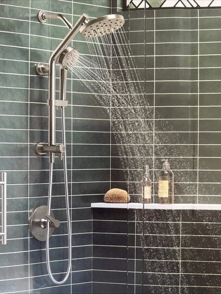 Многофункциональная душевая система Kohler Hydrorail R38001-G-BN 3 в 1 никель - Изображение 2 из 4