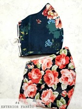 TWO SUPER CUTE FACE MASKS, 2 Pack Fitted Face Covering, Reversible Adjustable