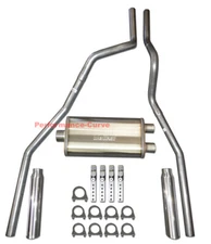 04 - 08 Ford F150 Truck Mandrel Bent Dual Exhaust w/ MagnaFlow 5x11x22 Muffler