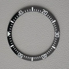 SEIKO SKX007 SKX009 CERAMIC Bezel Insert Black SKX (MIL SUB style) Flat C3