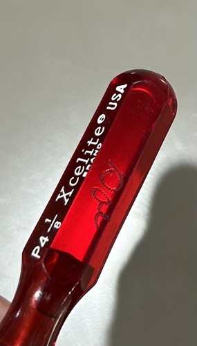 (1) Destornillador de tuerca Xcelite P4, de 1/8 de pulgada, hecho en EE. UU., antiguo excedente del DOE, grabado - Imagen 4 de 14