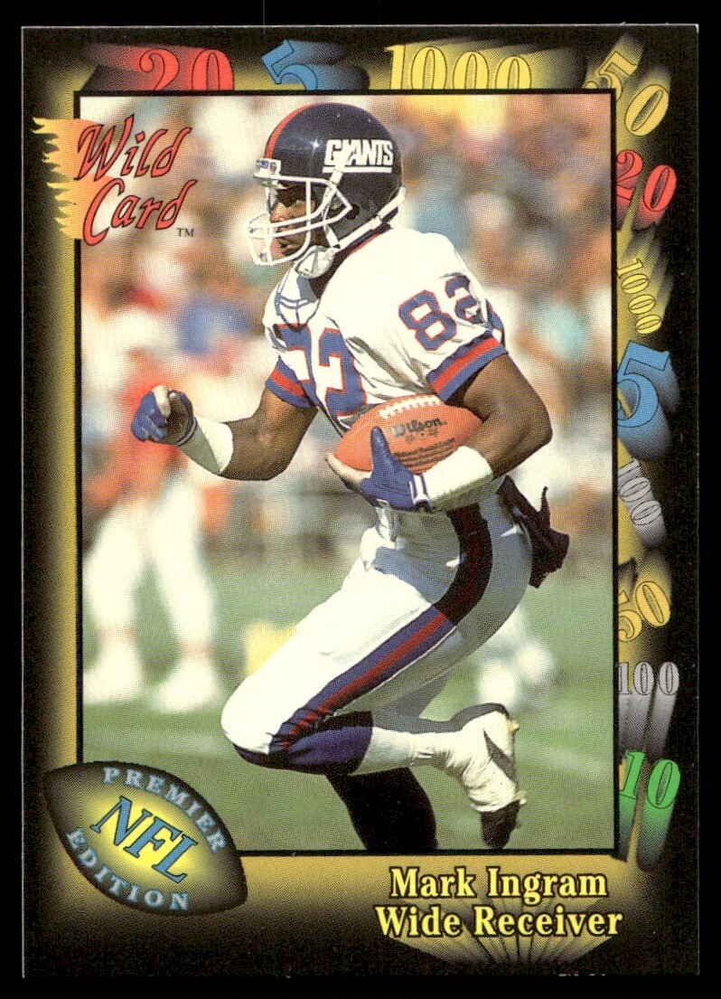 1991 Wild Card Mark Ingram New York Giants #136 Football Card  