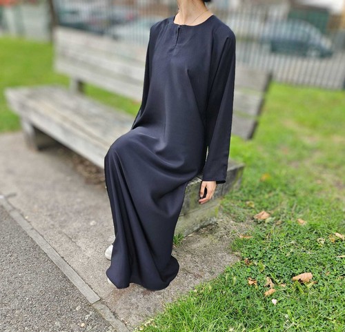 Damen-Maxikleid einfach Abaya Jilbab Jubba Damen Größen 52 54 56 58 - Bild 6 von 13