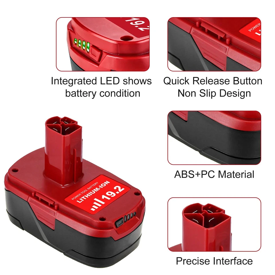 Batería/cargador DieHard XCP 19,2 voltios 6,5 Ah de litio para Craftsman C3 11375 11376 Foto 4 de 4