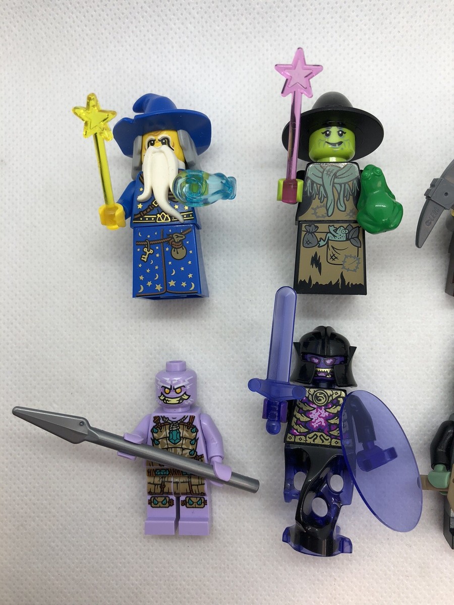 8 X Lego Fantasy Castle Figures Figs Troll Wizard Dwarf Witch