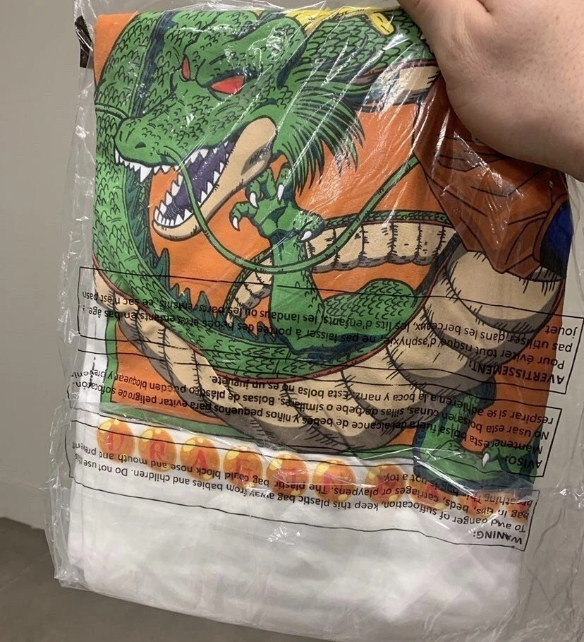 NUEVA Camisa Oficial GE Dragon Ball Z Dbz Saiyan Goku Hombres Camisa Shenron Talla Pequeña Foto 2 de 4