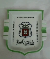 Vintage Rare EMPREZA ELECTRA CERAMICA Ashtray Shield Shape Vinhos de Mesa Porto