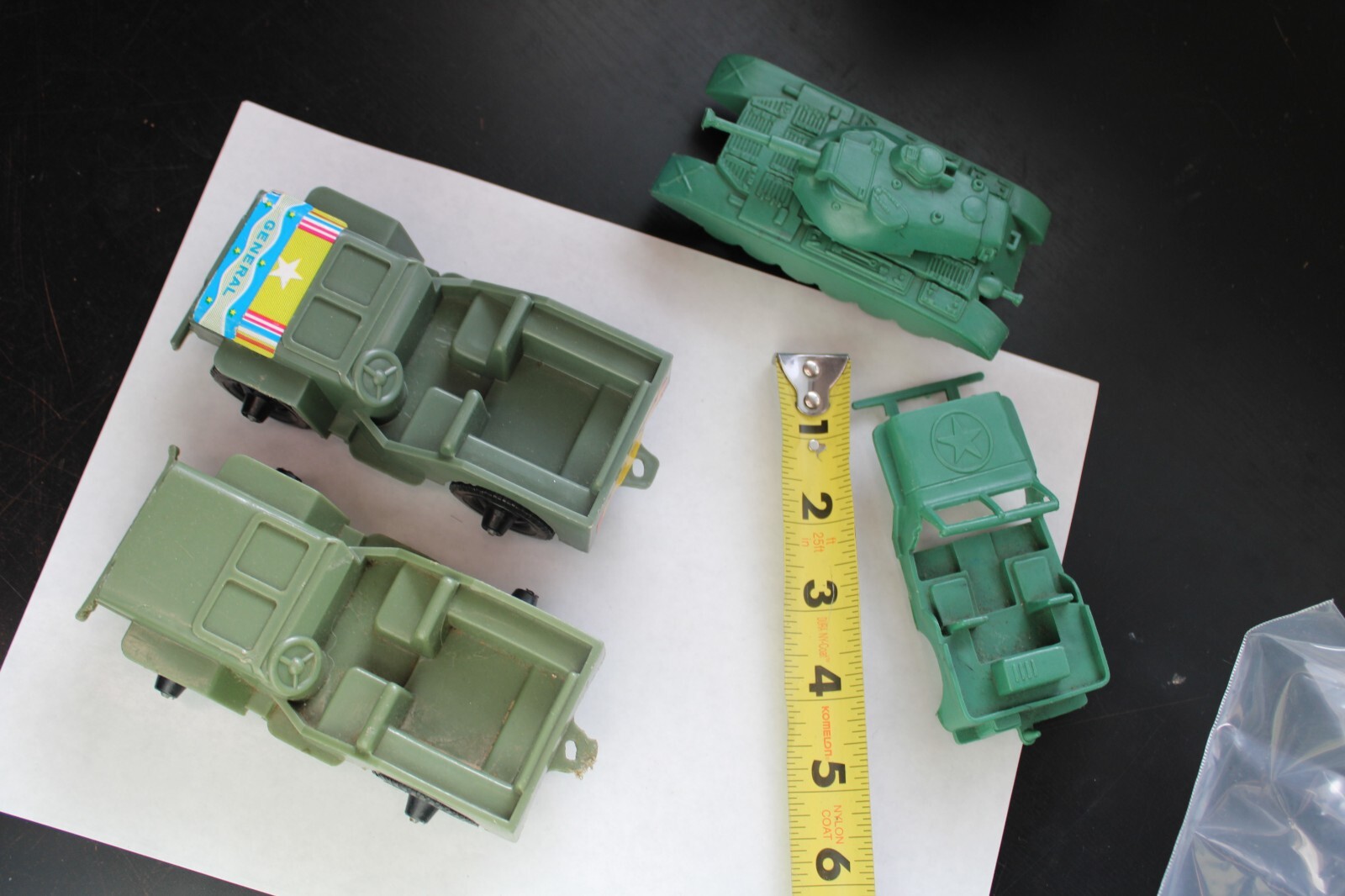 Vintage Plastic Army Toy Jeep Made In USA TIM-MEE Toys Lot Cars