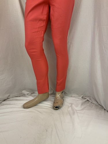 Banana Republic Mad Men Pants Sz 8 Hot Pink Rayon Cotton Straight EUC YGI T1-589 - Picture 4 of 11