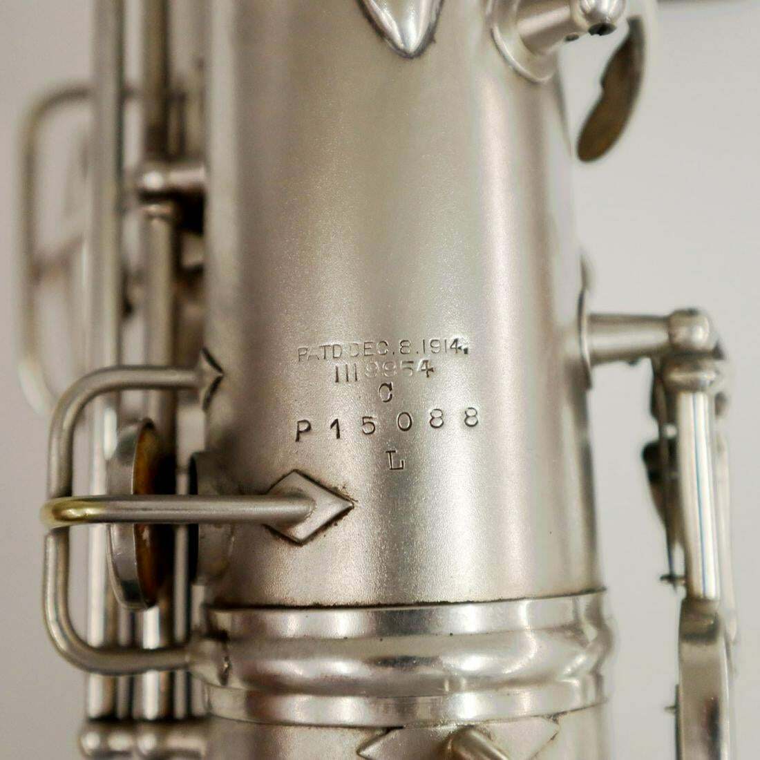Conn（コーン）Cメロディー サクソフォン ヴィンテージ 現状品 Antique Saxophone, C-Melody saxophone, by Conn, Silver Plate